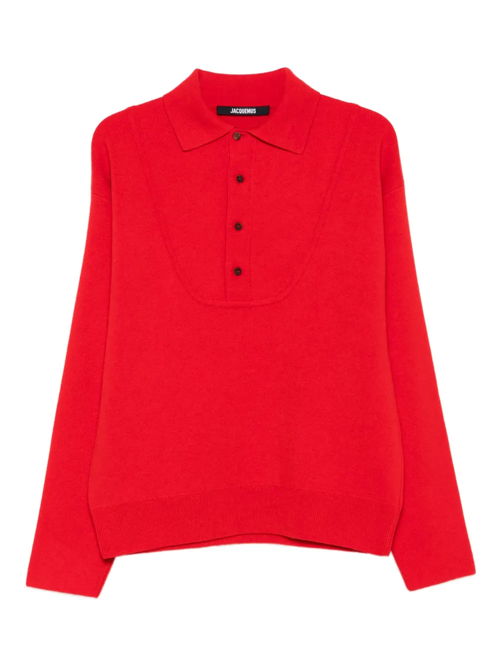Jacquemus polo-neck buttoned sweater | Red | Image 1
