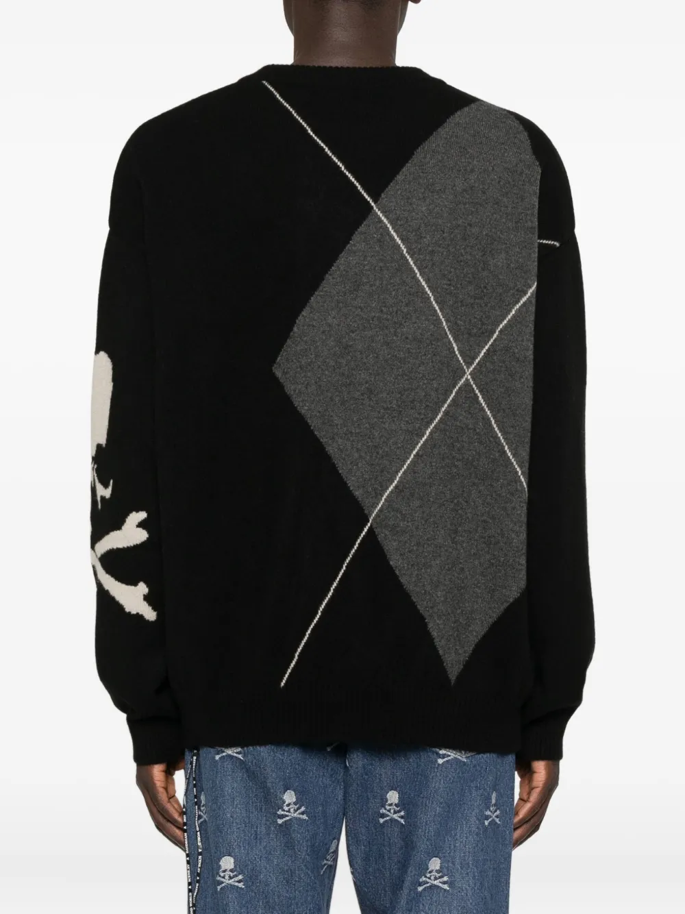 Mastermind Japan Argyle Skull Sweater | Black | FARFETCH