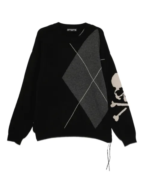 Mastermind Japan argyle skull sweater