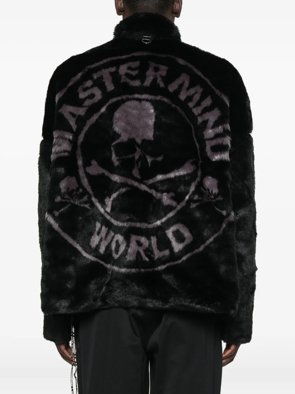 Mastermind Japan Faux Fur Pocket Jacket In Black