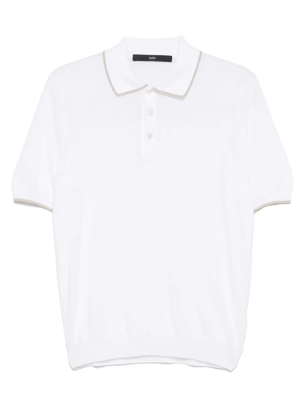 SAPIO contrasting-trim polo shirt | White | Image 1