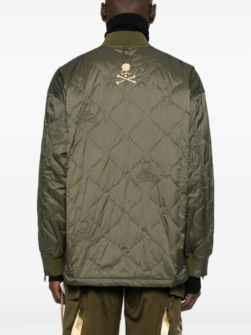 Mastermind Japan Logo-embroidered Quilted Jacket In Green