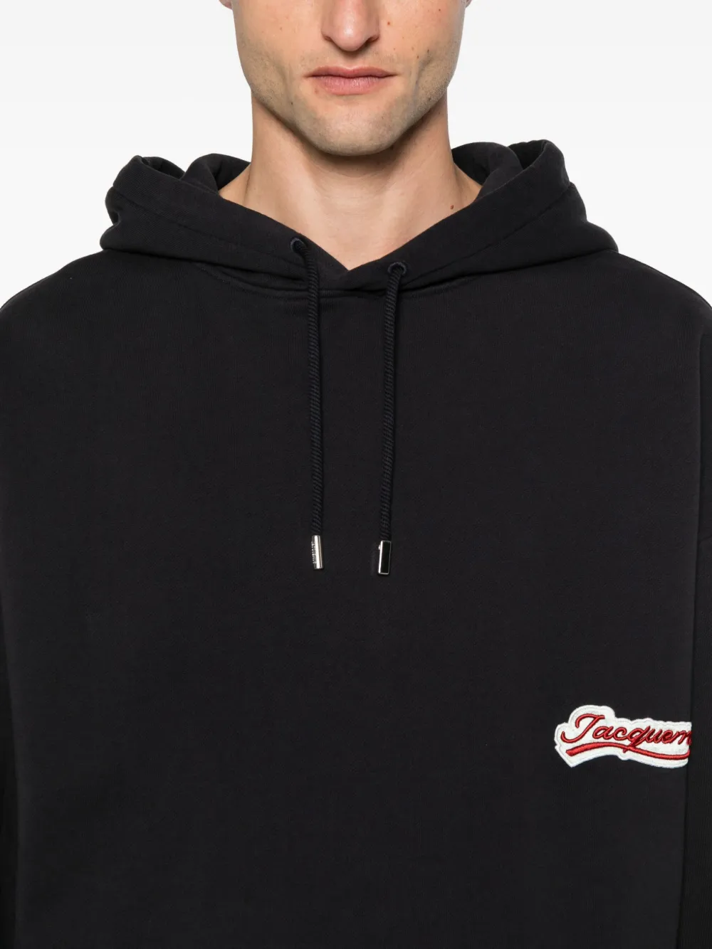 Jacquemus logo-patch hoodie Blauw