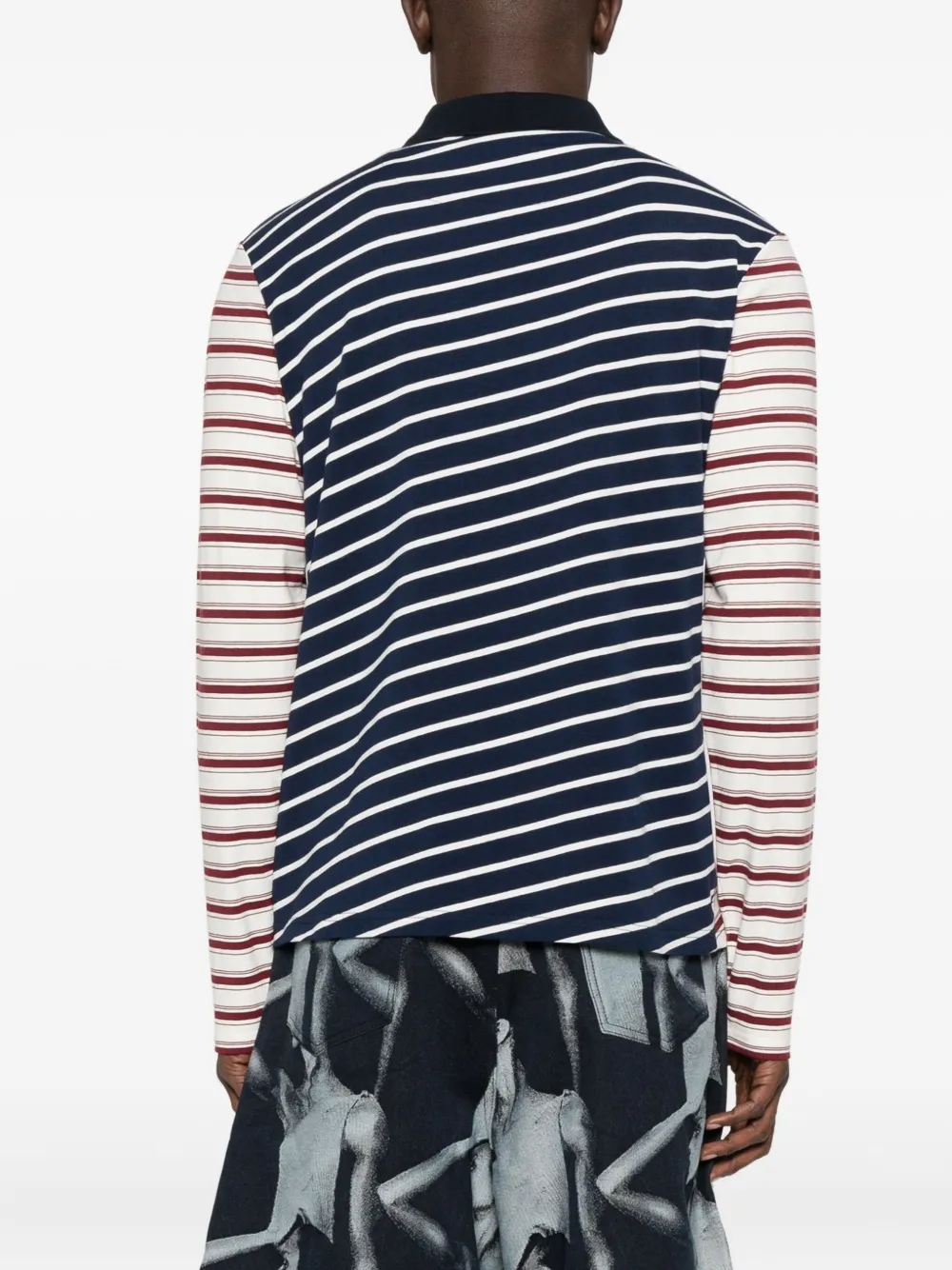 Wales Bonner Striped Panelled T-shirt In White