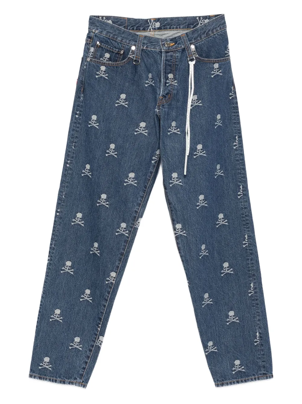 Mastermind Japan skull-embroidered jeans | Blue | Image 1