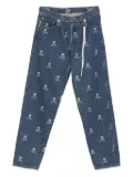 Mastermind Japan skull-embroidered jeans - Blue