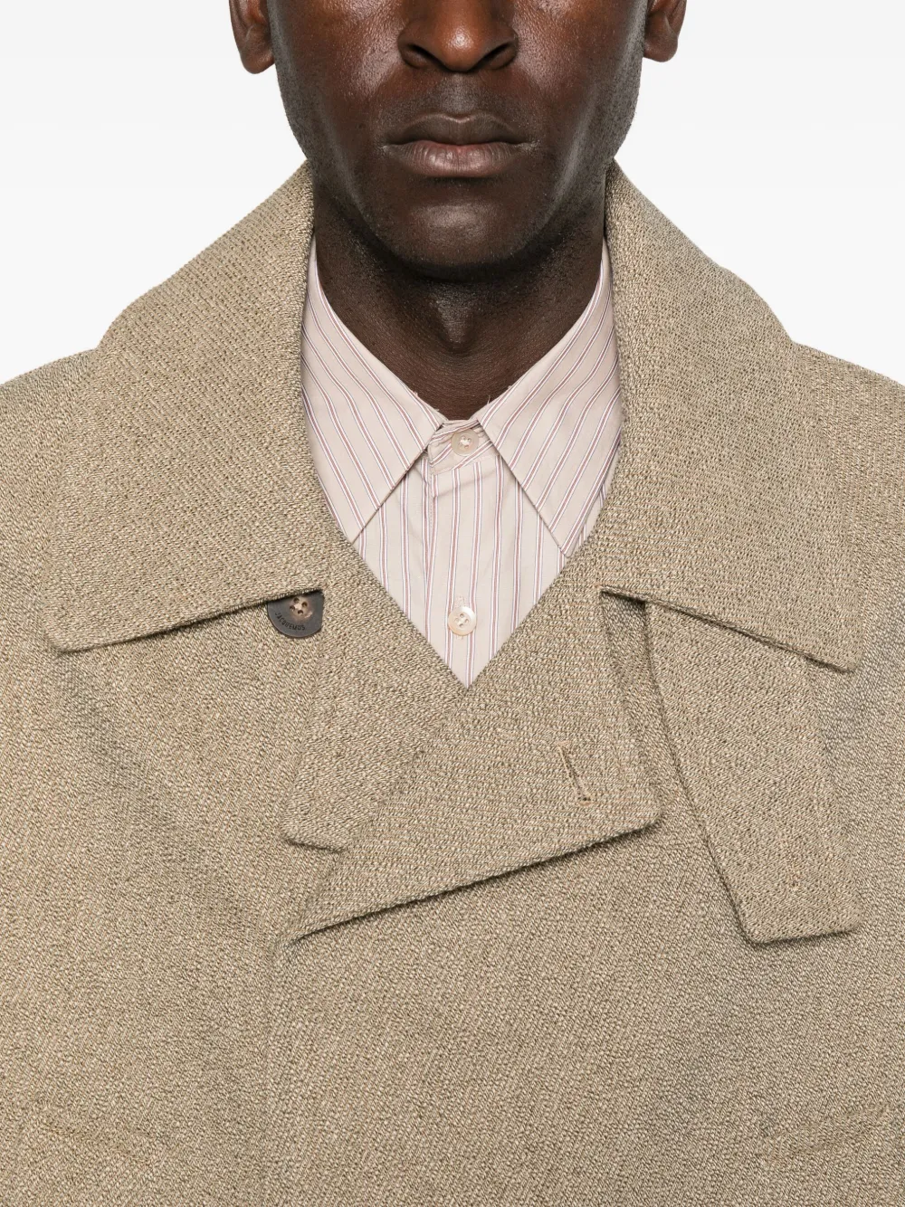 Jacquemus Button-fastening Jacket In Brown