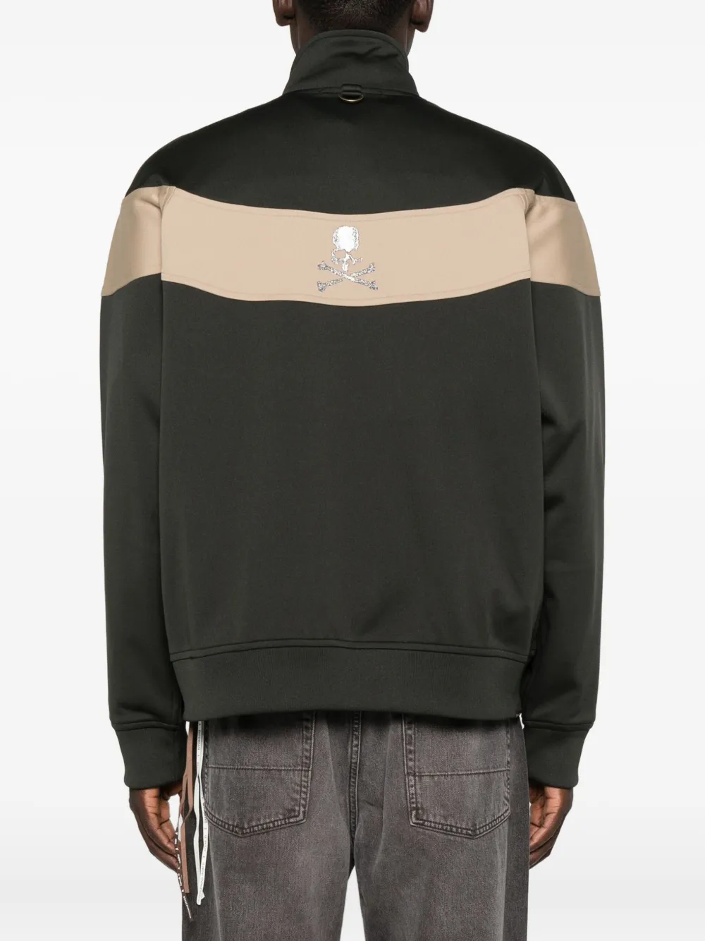 Mastermind Japan Panelled Zip-up Track Jacket In Brown