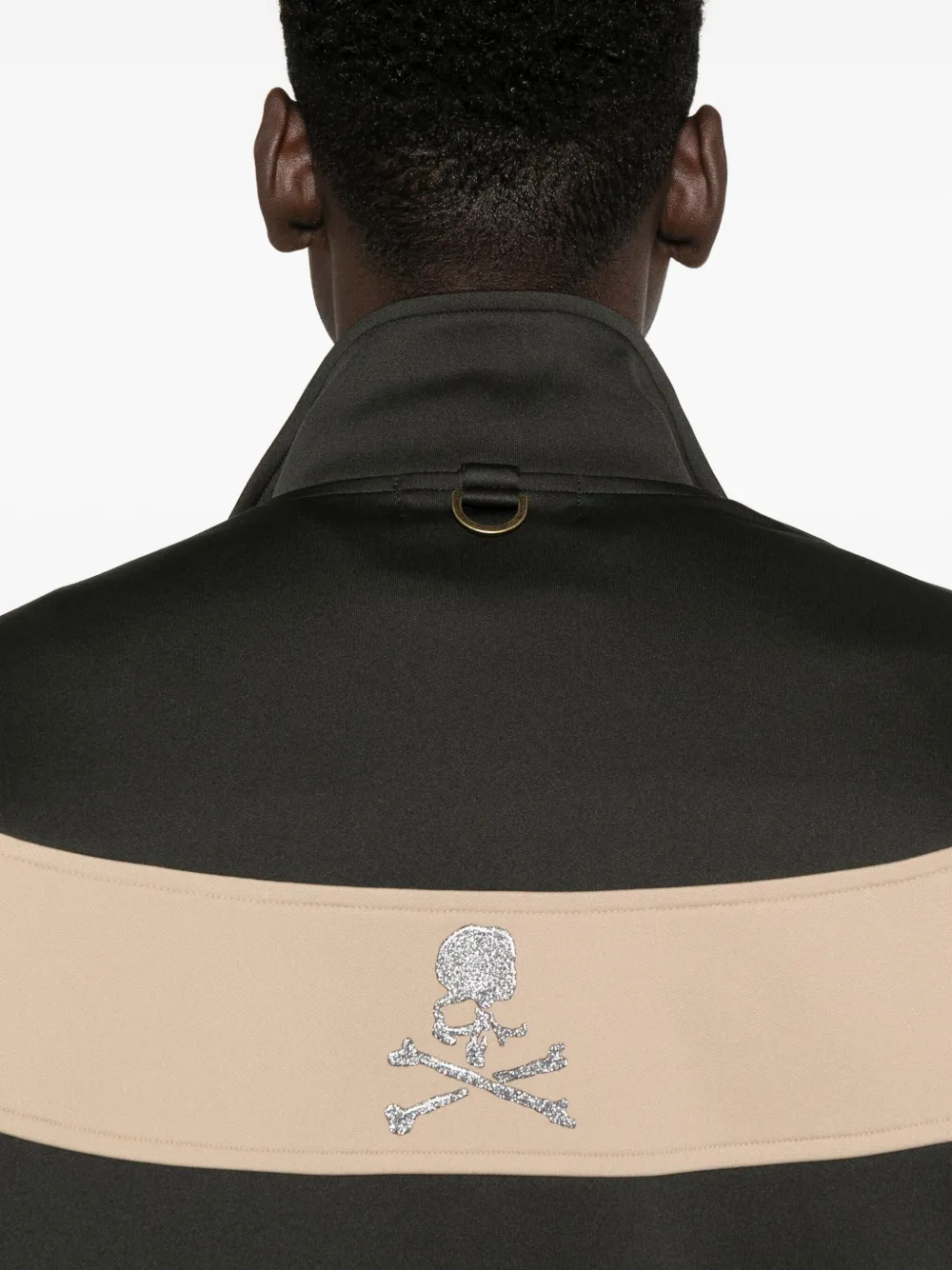 Mastermind Japan Panelled Zip-up Track Jacket In Brown