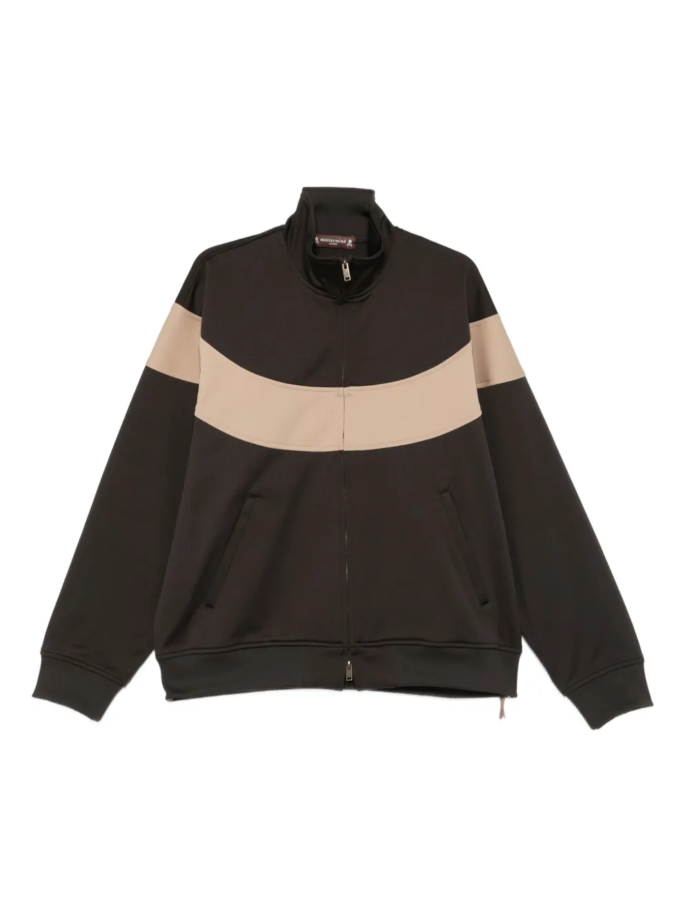 Mastermind Japan panelled zip-up track jacket | Brown | Image 1