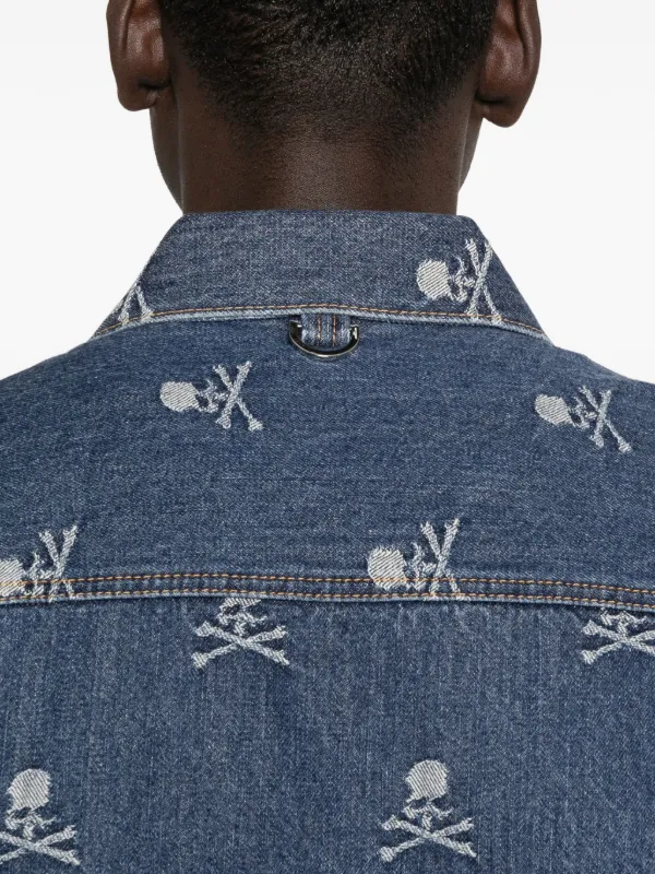 Mastermind Japan skull-crossbones Denim Jacket | Blue | FARFETCH