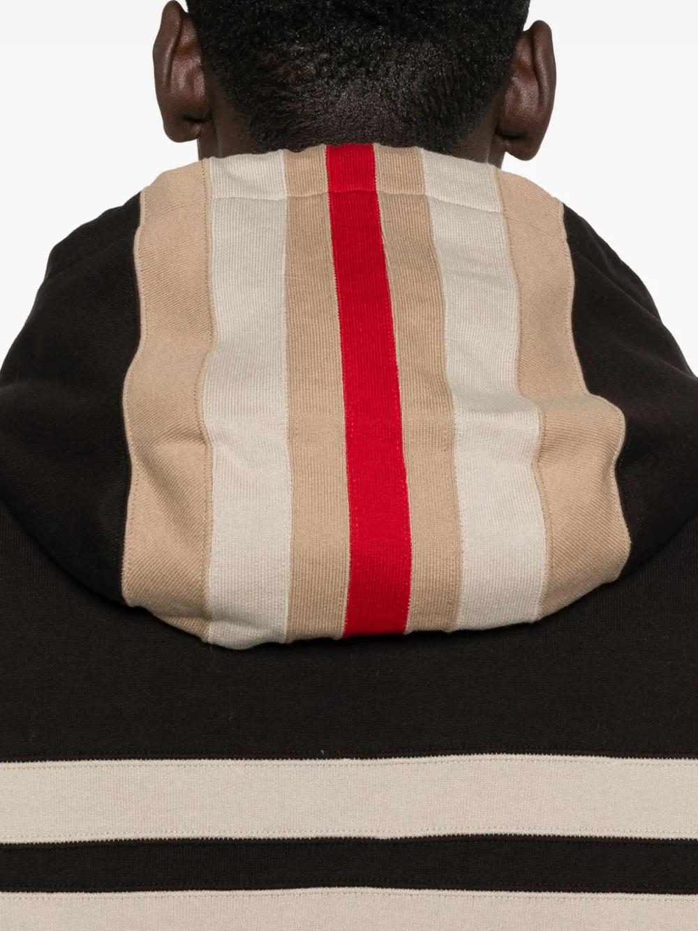 Mastermind Japan Gestreepte hoodie Bruin