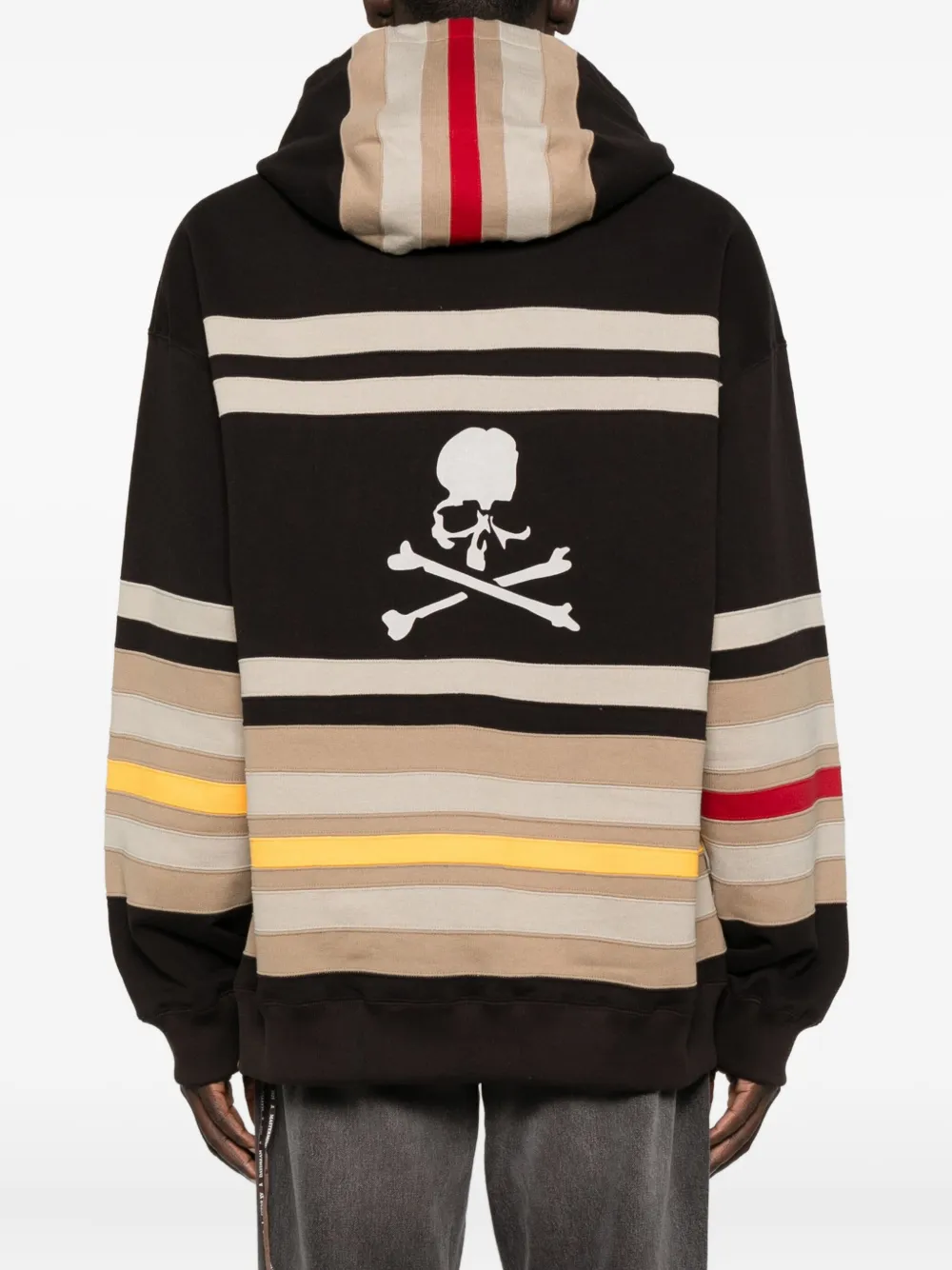 Mastermind Japan Gestreepte hoodie Bruin