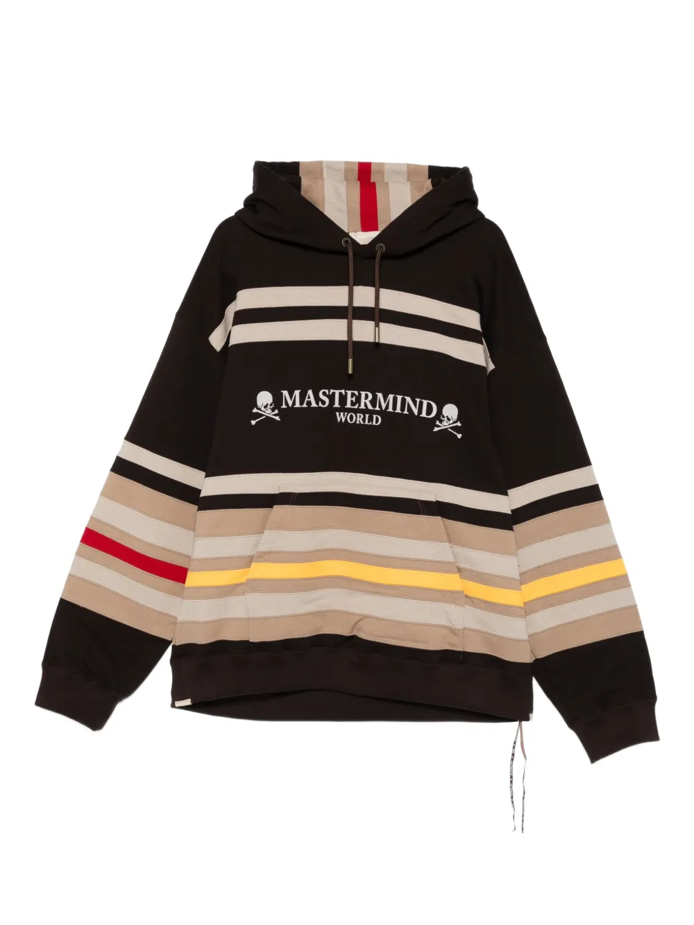 Mastermind Japan striped hoodie | Brown | Image 1