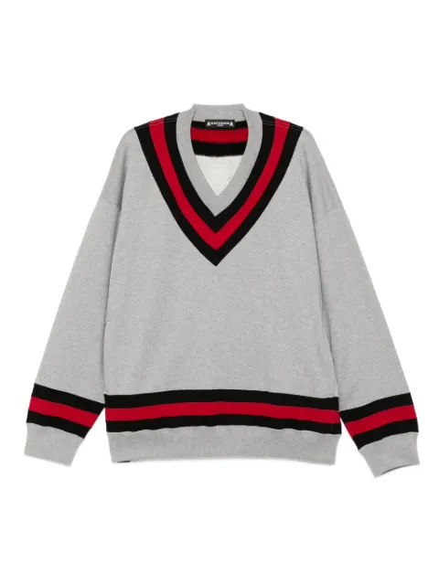 Mastermind Japan v-neck varsity sweater