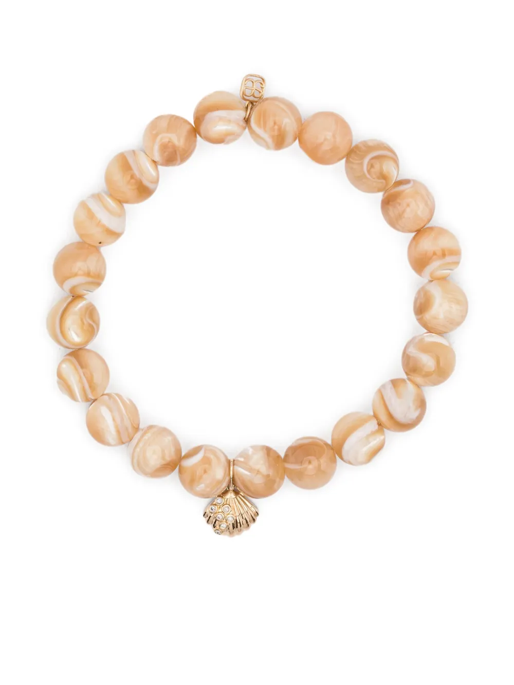 Sydney Evan 14K yellow gold Stone Shell bracelet - ニュートラル Sydney Evan 14K yellow gold Stone Shell bracelet - ニュートラル