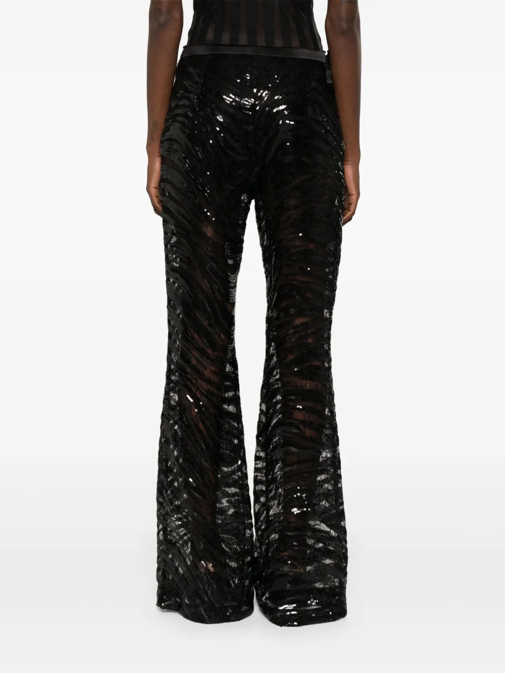 Shop Just Cavalli Paillette-embellished Trousers In Black