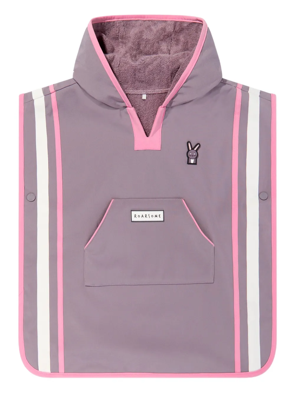 Roarsome The Bunny poncho towel | Purple | Image 1