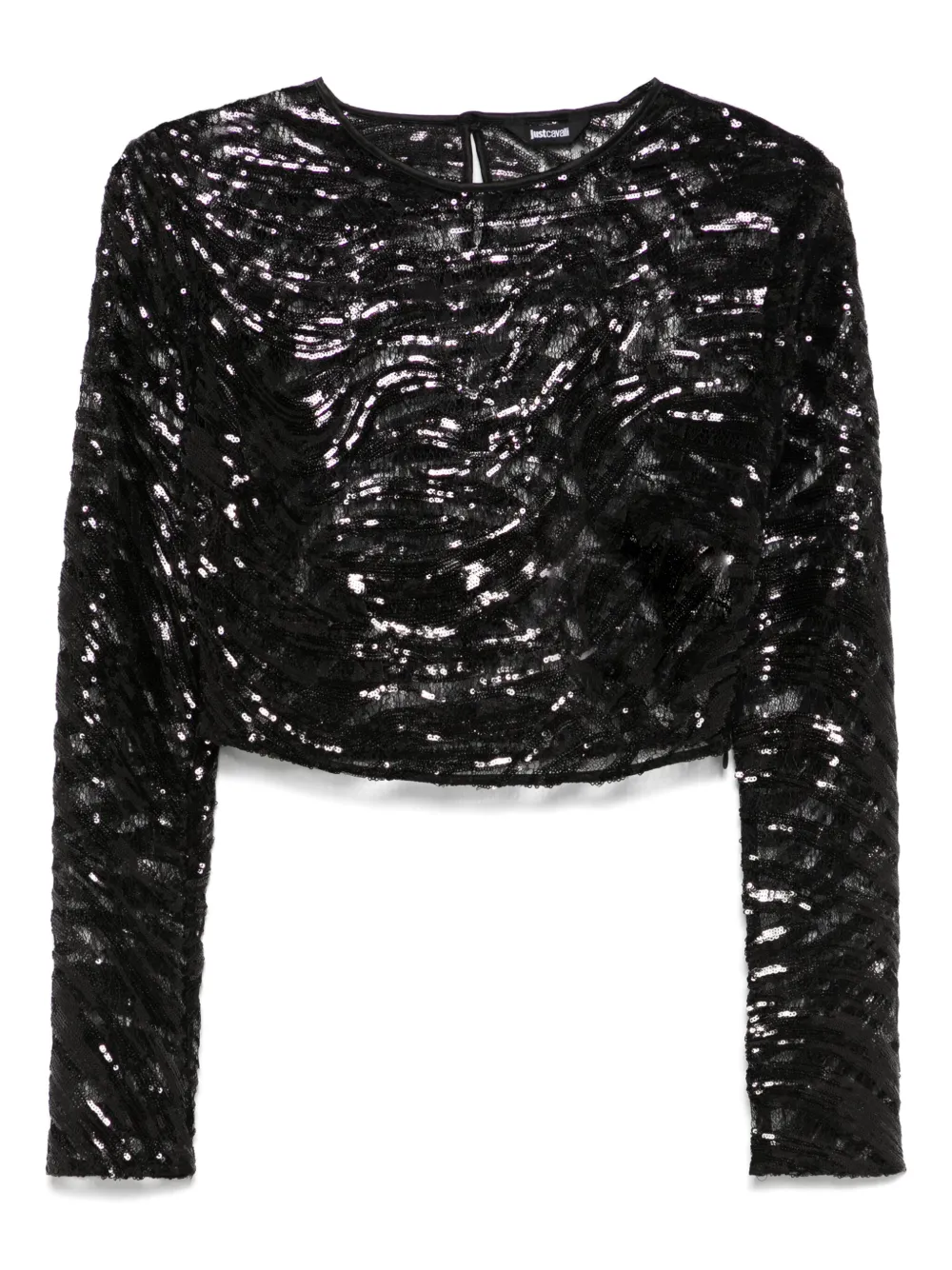 Just Cavalli Cropped top Zwart