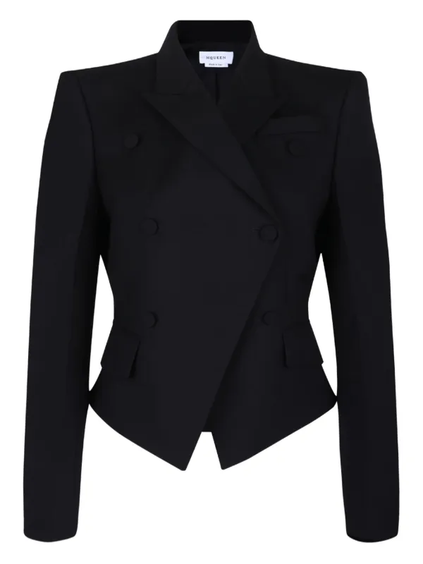 ジャケット ALEXANDER MCQUEEN BLACK WOOL BLEND BLAZER Alexander McQueen Black Wool Blazer | italist