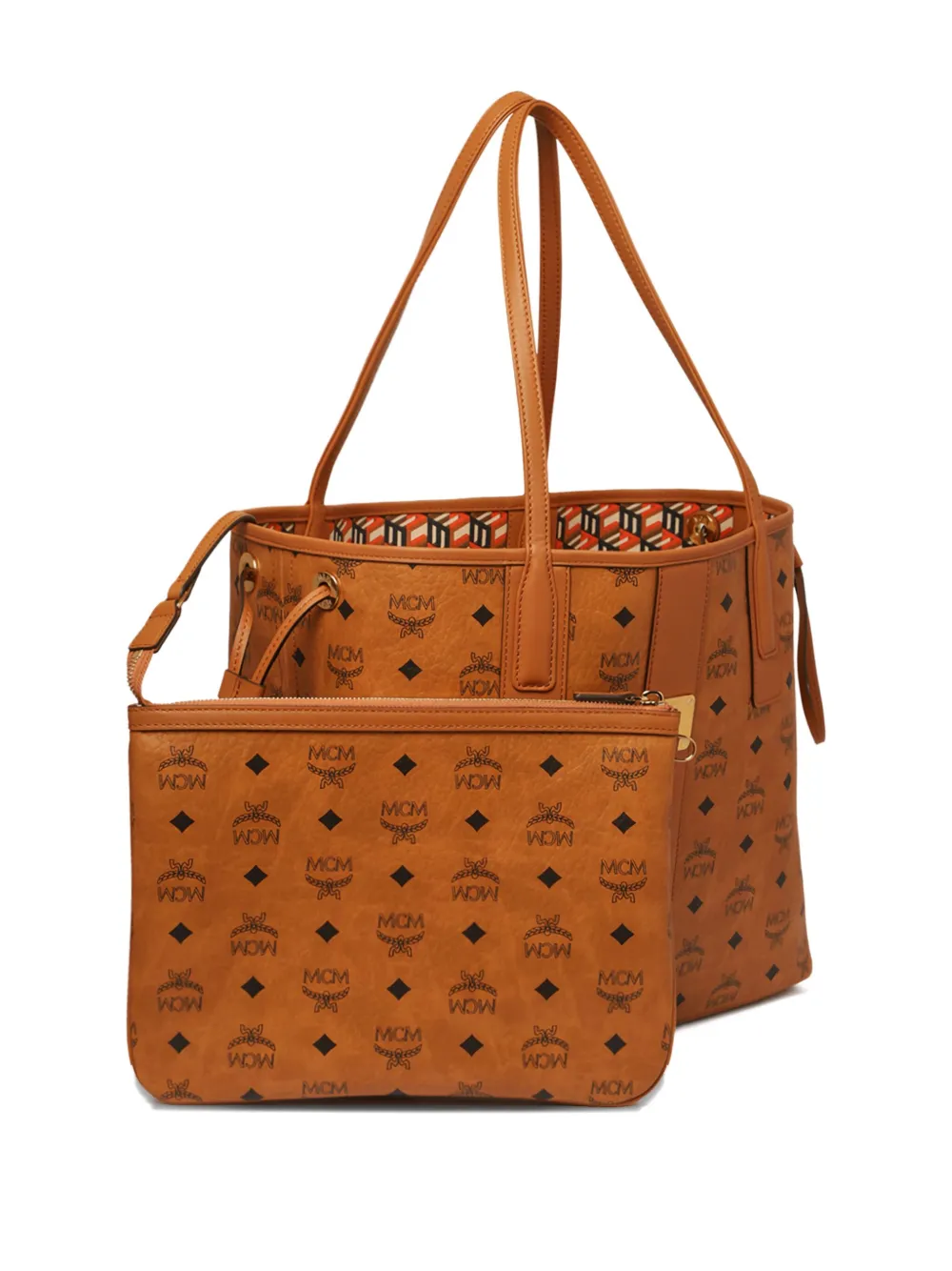 MCM Shopper met monogram Bruin