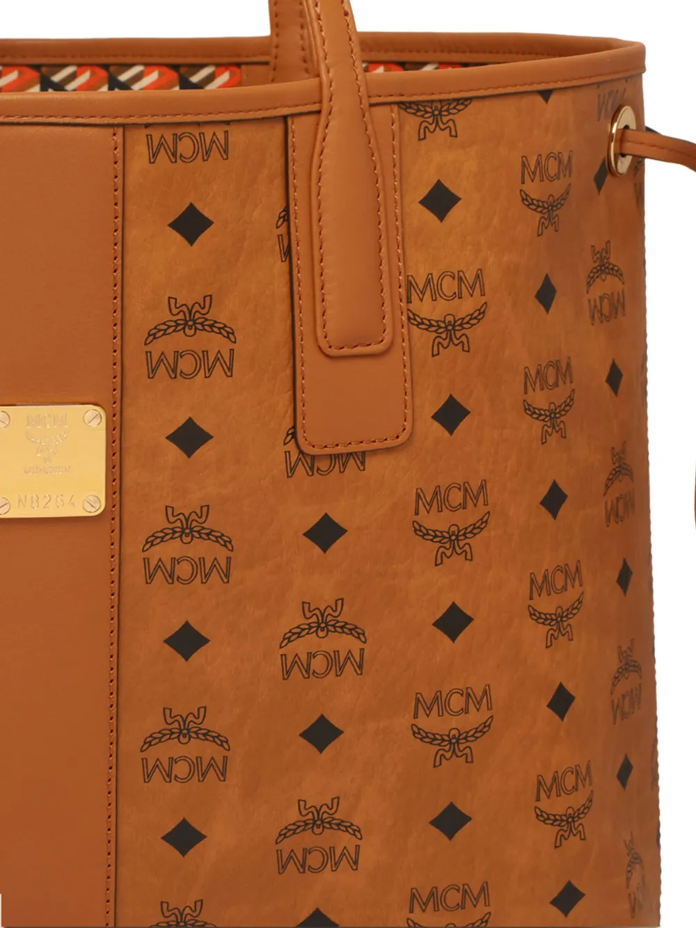 MCM Shopper met monogram Bruin