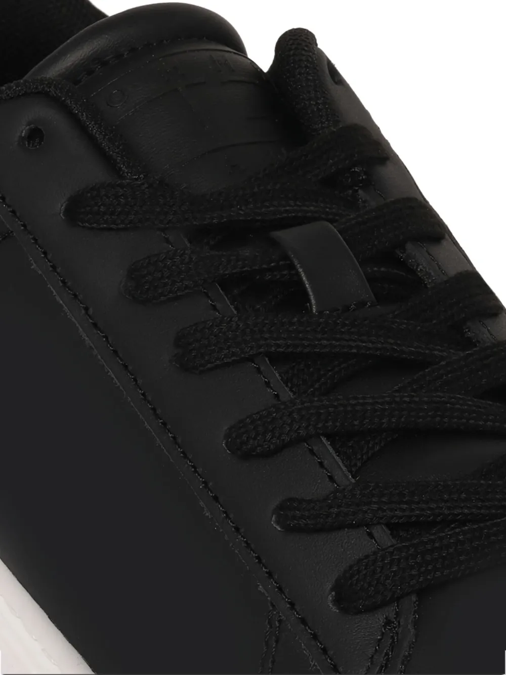 Tommy Jeans leather sneakers Black