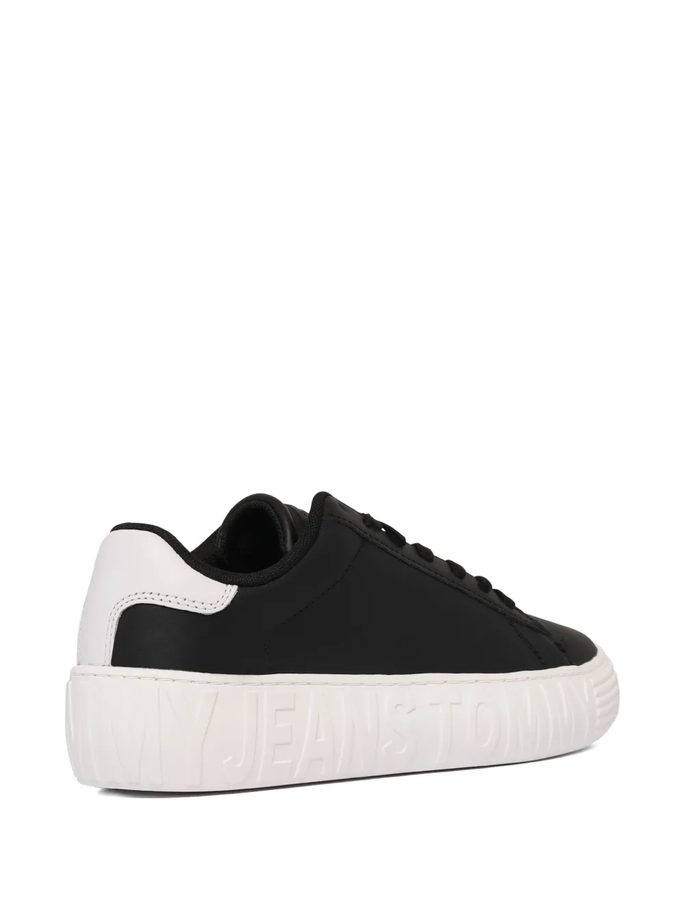 Tommy Jeans leather sneakers Black