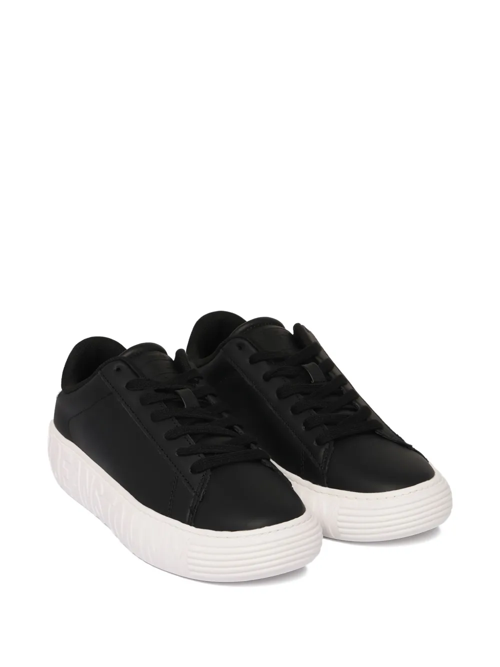 Tommy Jeans leather sneakers Black