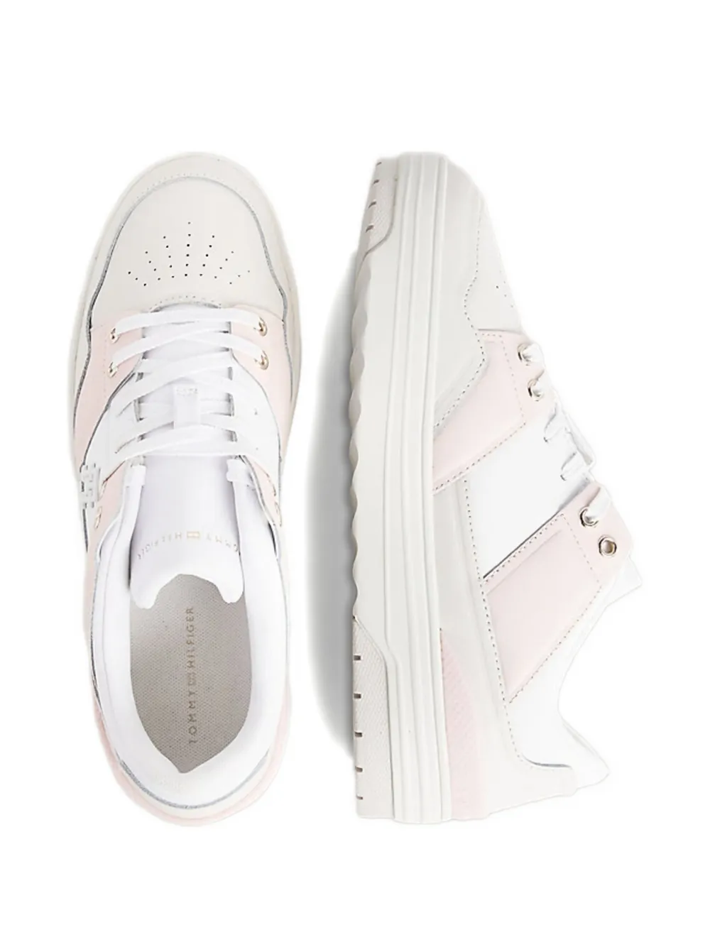 Tommy Hilfiger leather sneakers Neutrals