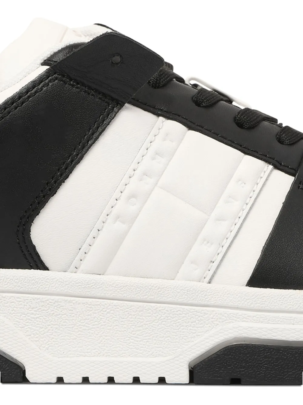 Tommy Jeans leather sneakers Black