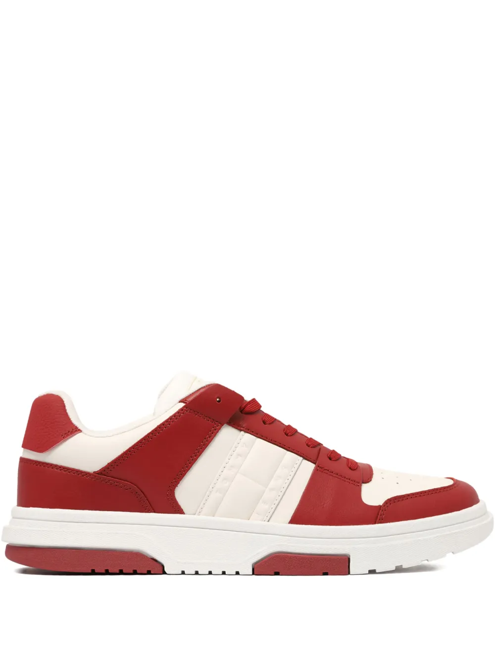 Tommy Jeans leather sneakers Red