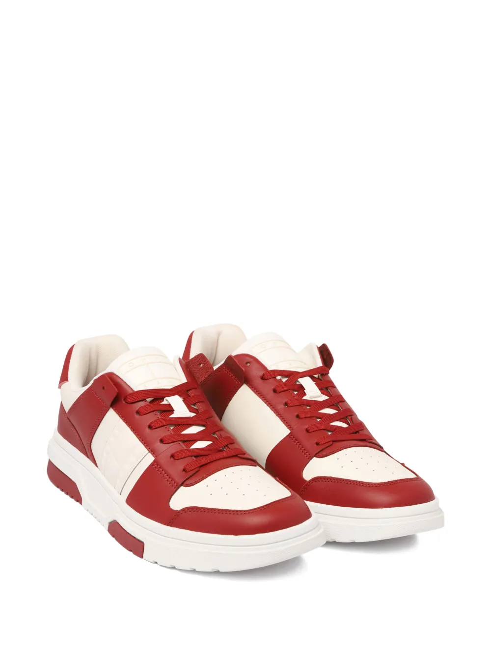 Tommy Jeans leather sneakers Red