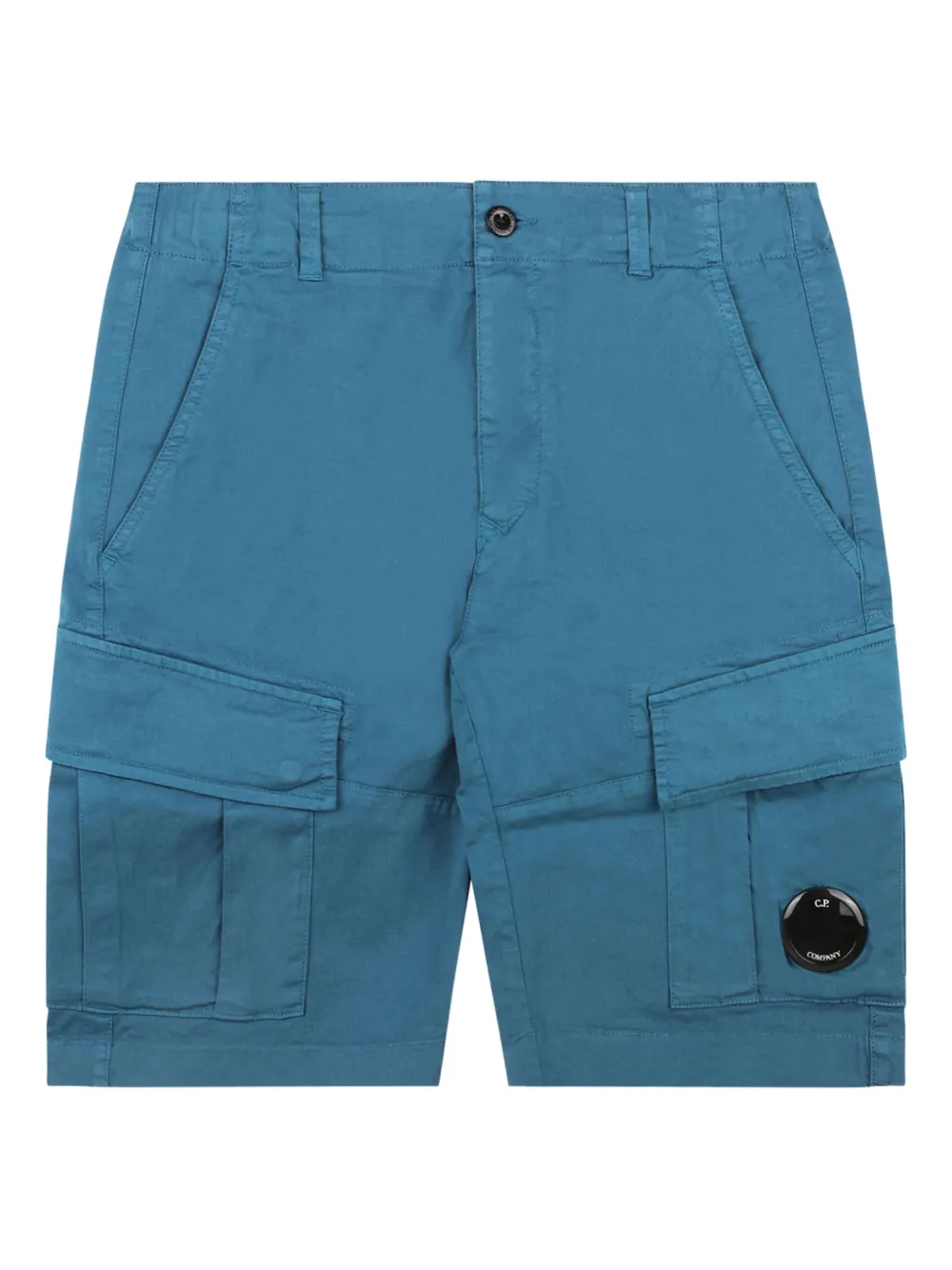 C.P. Company Kids Shorts met lens detail Blauw