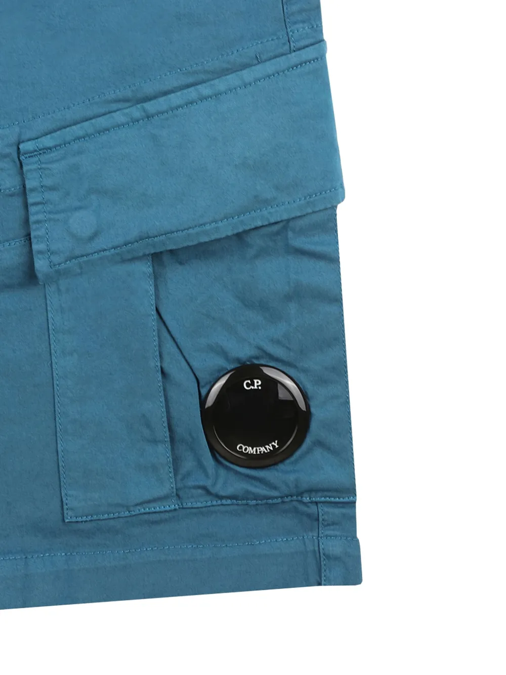 C.P. Company Kids Shorts met lens detail Blauw