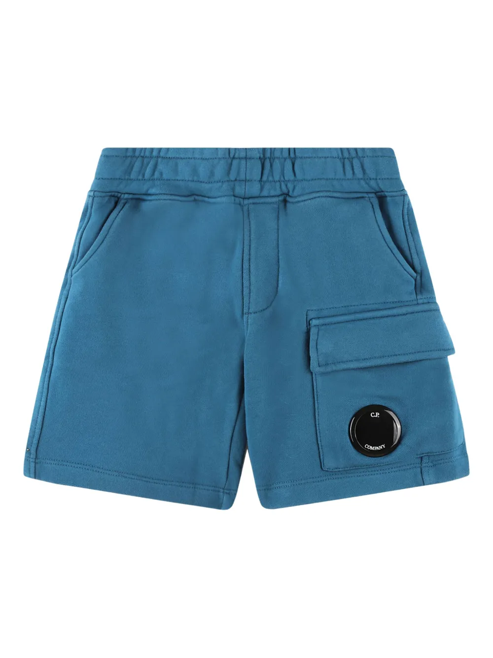 C.P. Company Kids Shorts met lens detail Blauw