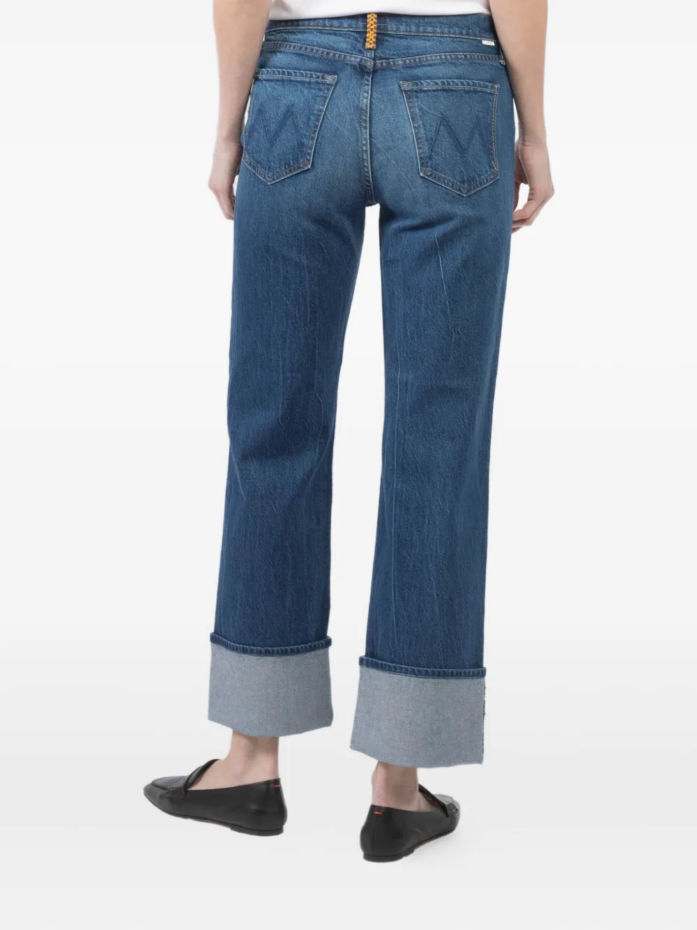 Mother The Checkerboard Duster Flood Cuff Jeans