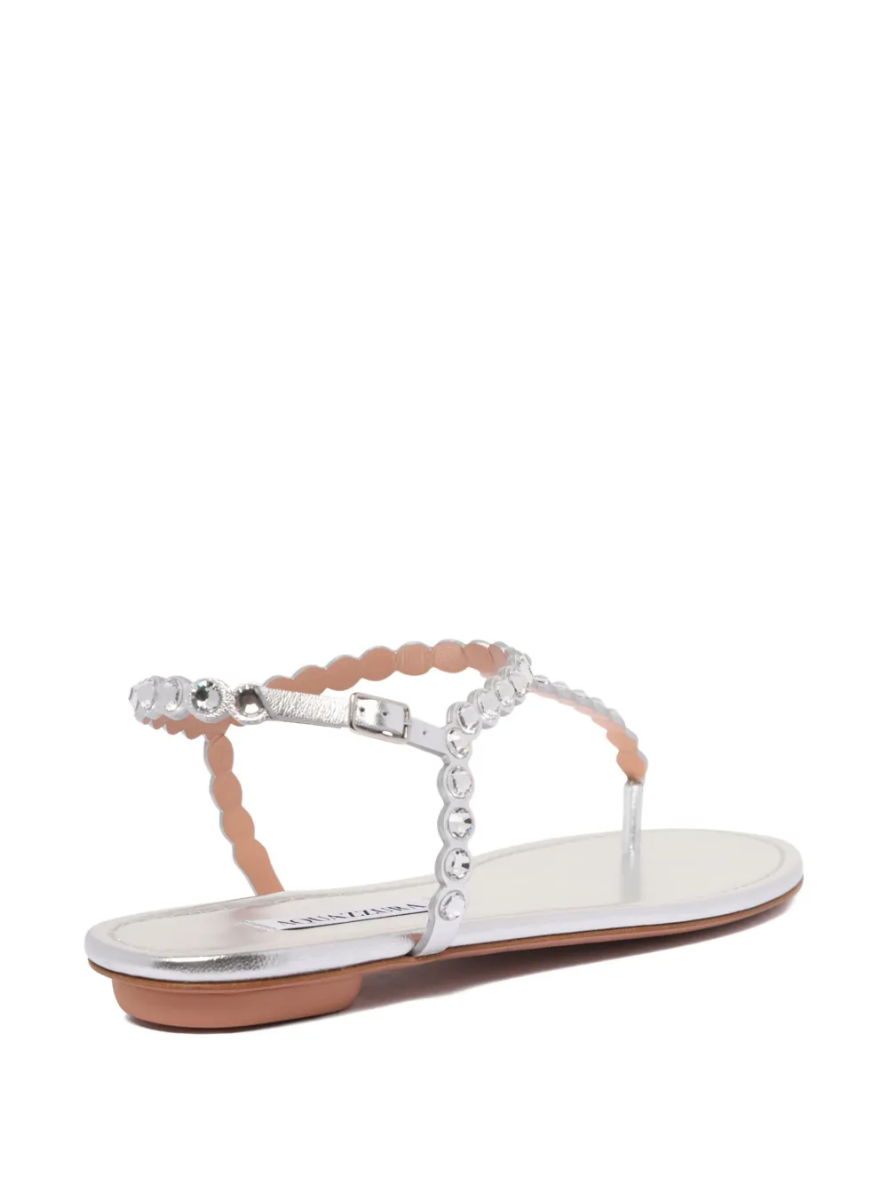 Aquazzura crystal-embellished sandals - Zilver