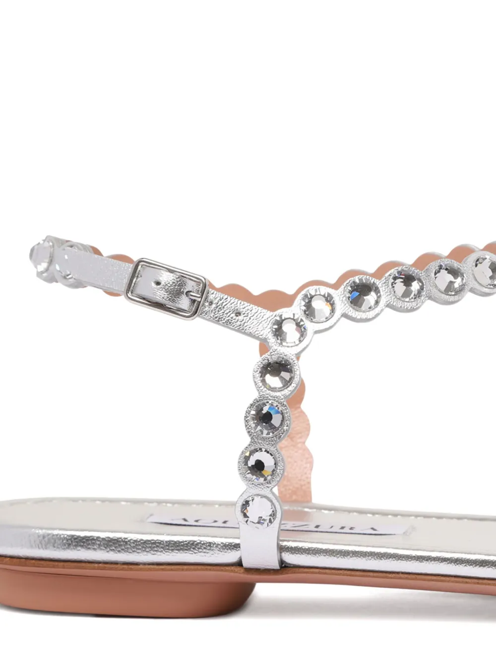 Aquazzura crystal-embellished sandals Silver
