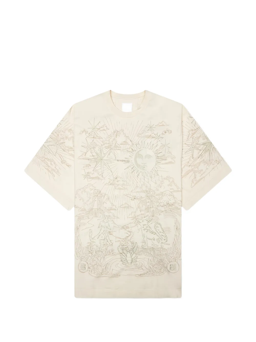 Givenchy T-Shirt mit grafischem Print - Nude