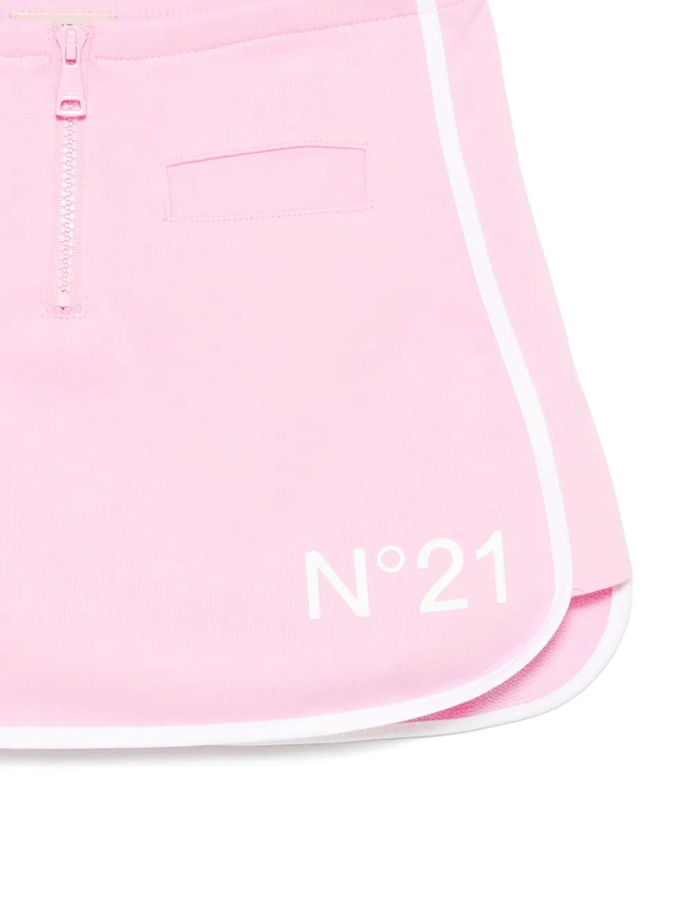 Nº21 Kids Rok met rubberen logo Roze