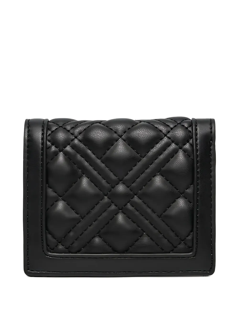 Love Moschino Portemonnee met logoplakkaat - Zwart