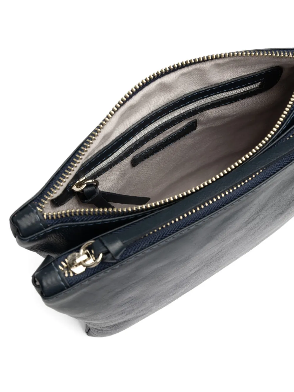 Sarah Chofakian Leren clutch Blauw