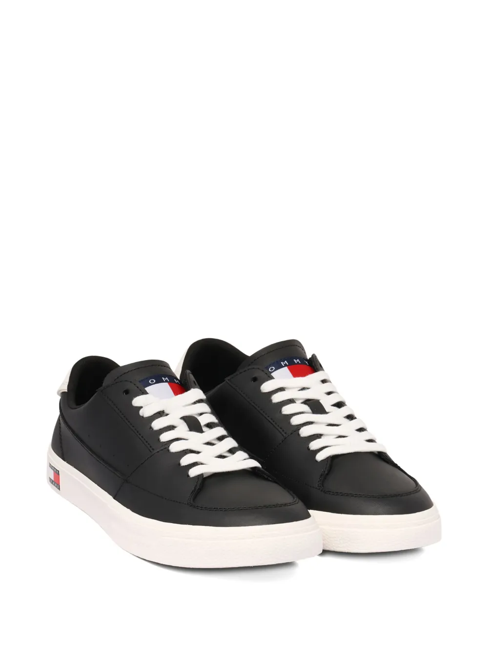 Tommy Jeans leather sneakers Black