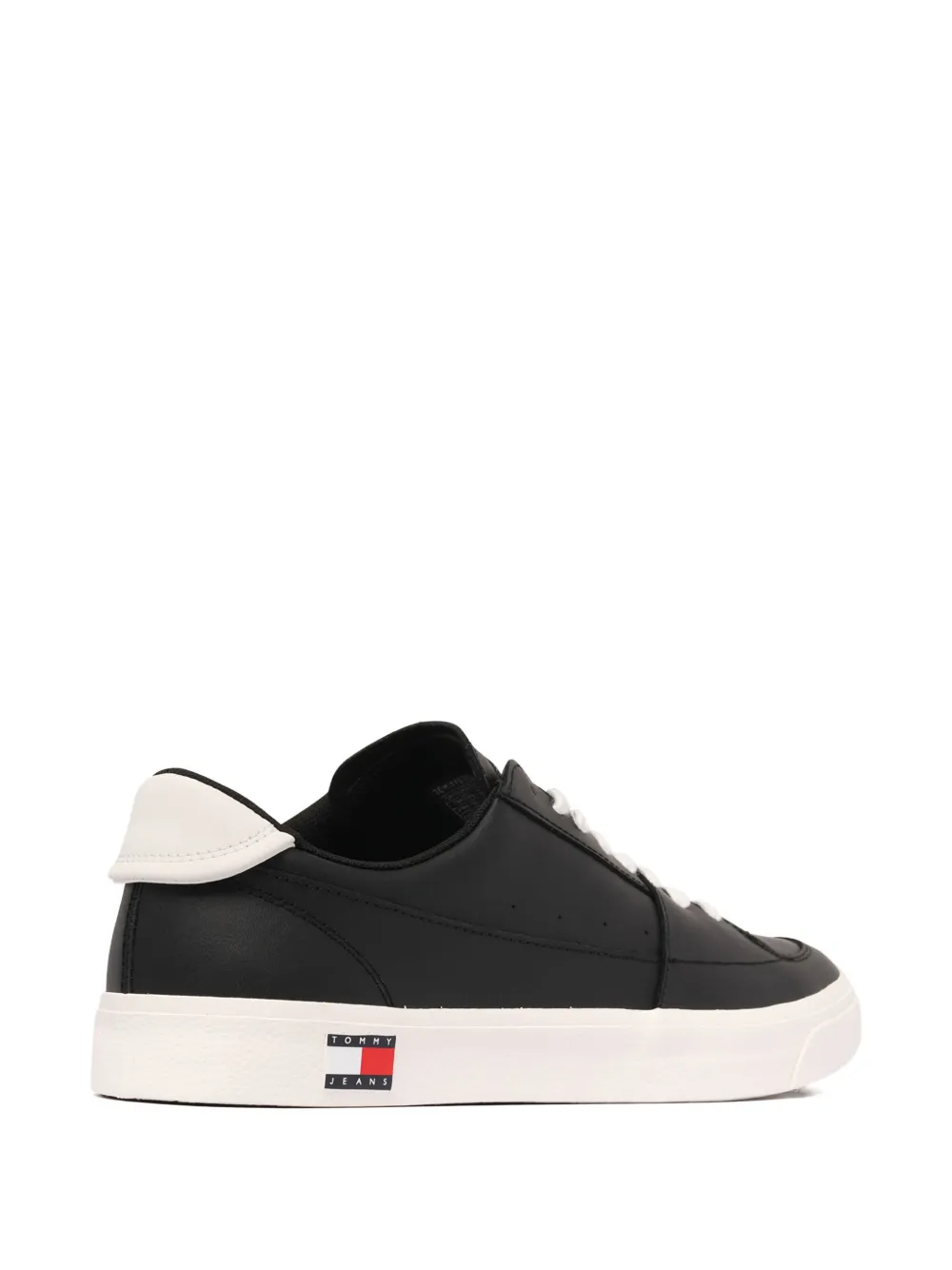 Tommy Jeans leather sneakers Black