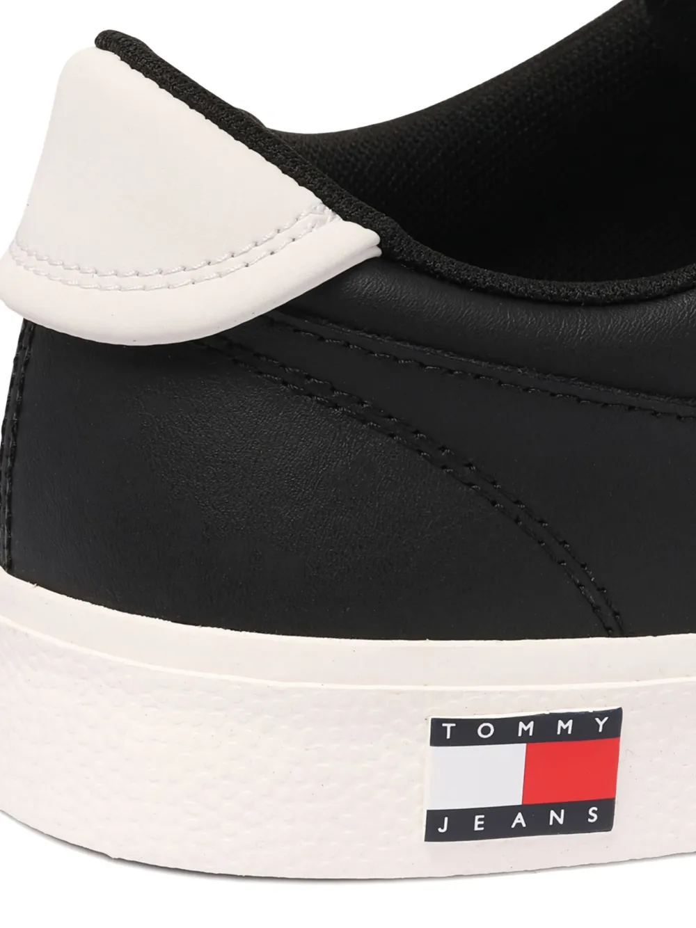 Tommy Jeans leather sneakers Black