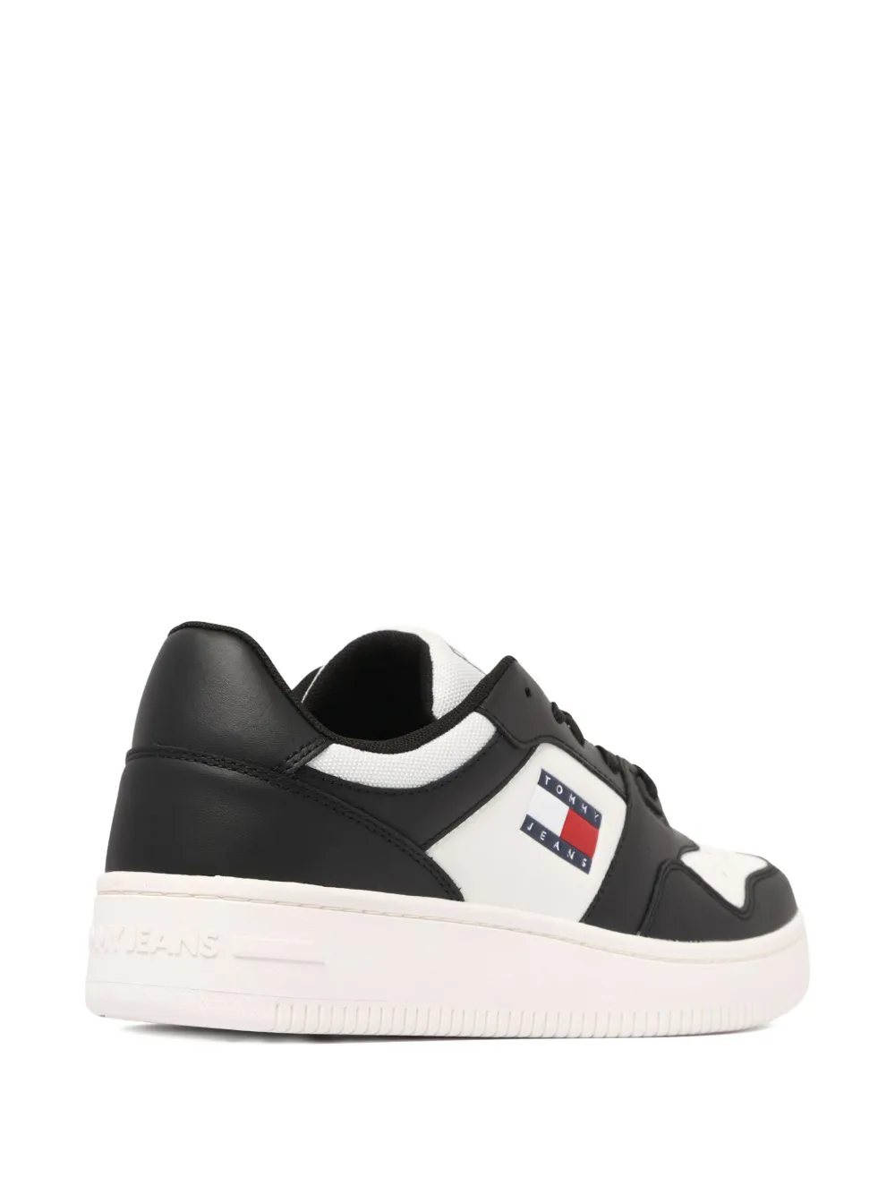 Tommy Jeans leather sneakers Black