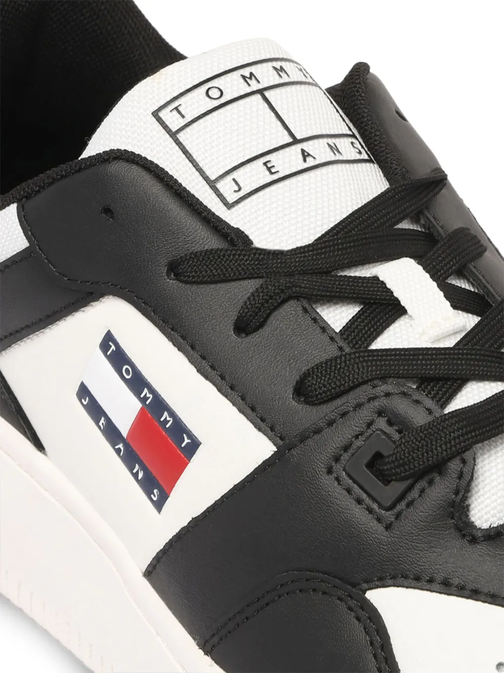 Tommy Jeans leather sneakers Black