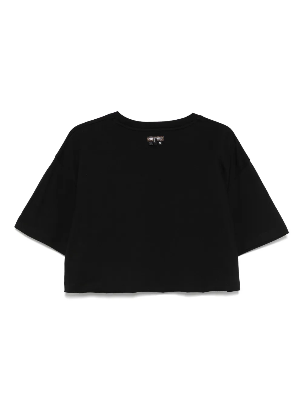 Just Cavalli Cropped top met logo Zwart