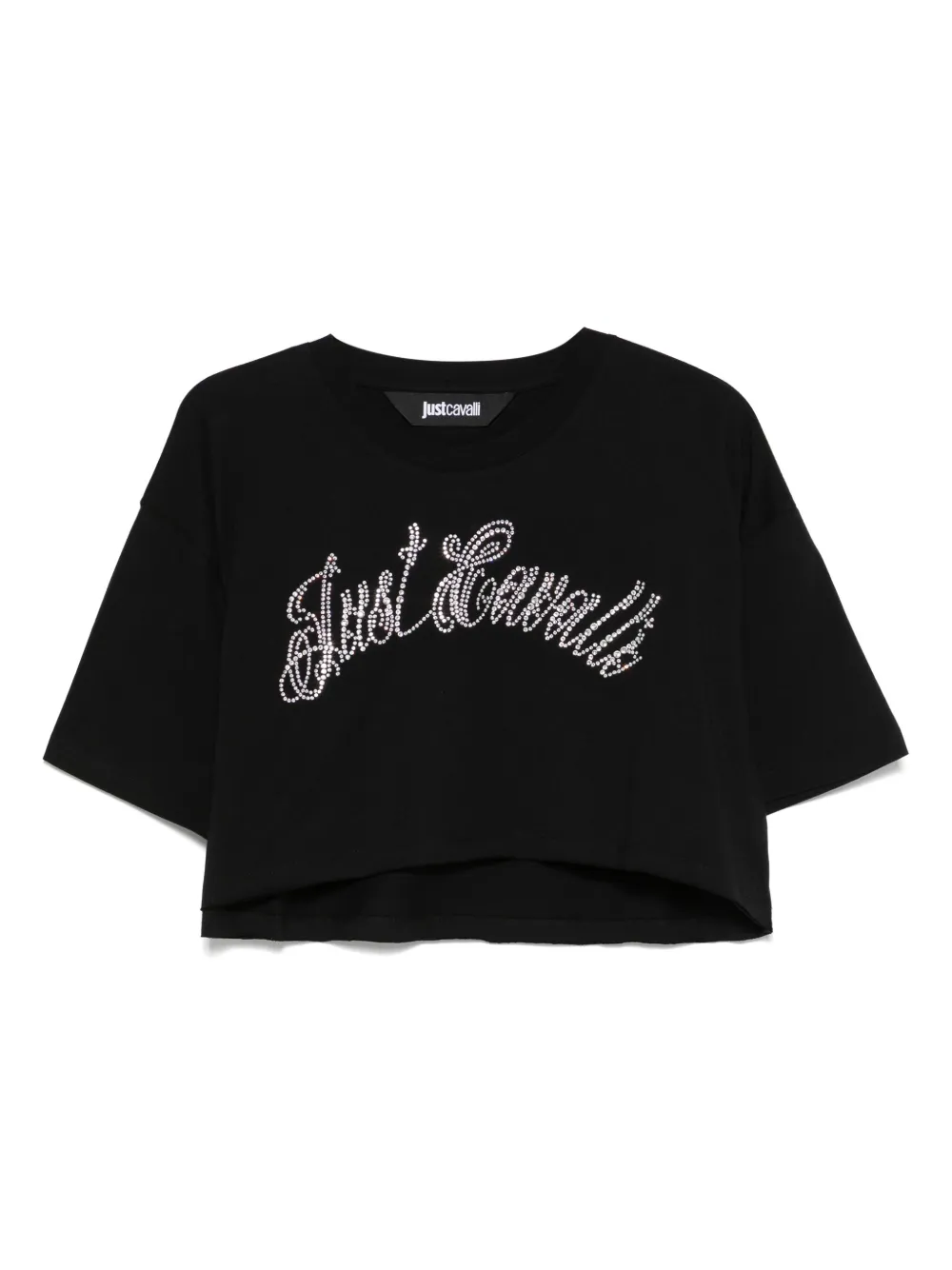 Just Cavalli Cropped top met logo Zwart